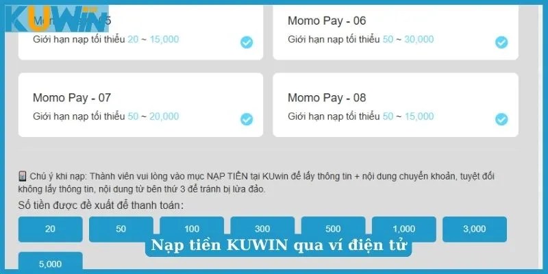Nạp Tiền KUWIN - Cách Giao Dịch Đơn Giản Và An Toàn 2 Cách nạp tiền KUWIN qua chuyển khoản ngân hàng phổ biến